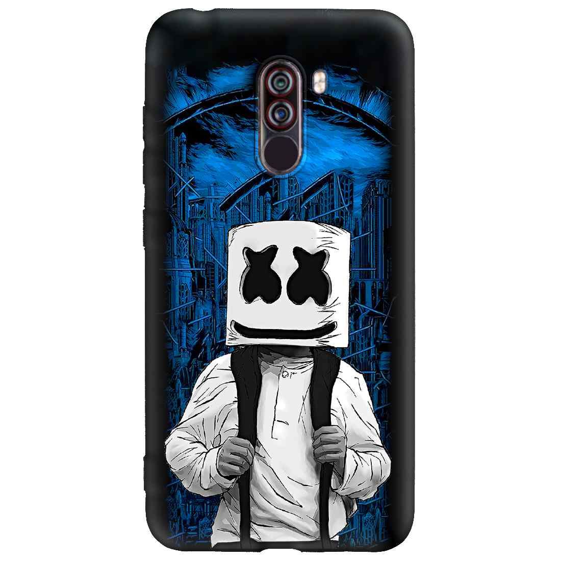 WHITE MARSHMELLO POCO F1 Premium Embossed Mobile cover