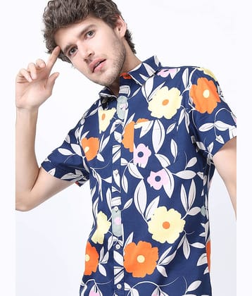 Ketch 100% Cotton Slim Fit Printed Half Sleeves Men's Casual Shirt - Multi ( Pack of 1 )