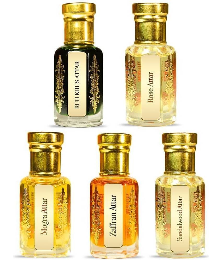 Maruti Natural Fragrances Rose Non- Alcoholic 7ml Attar ( Pack of 5 )