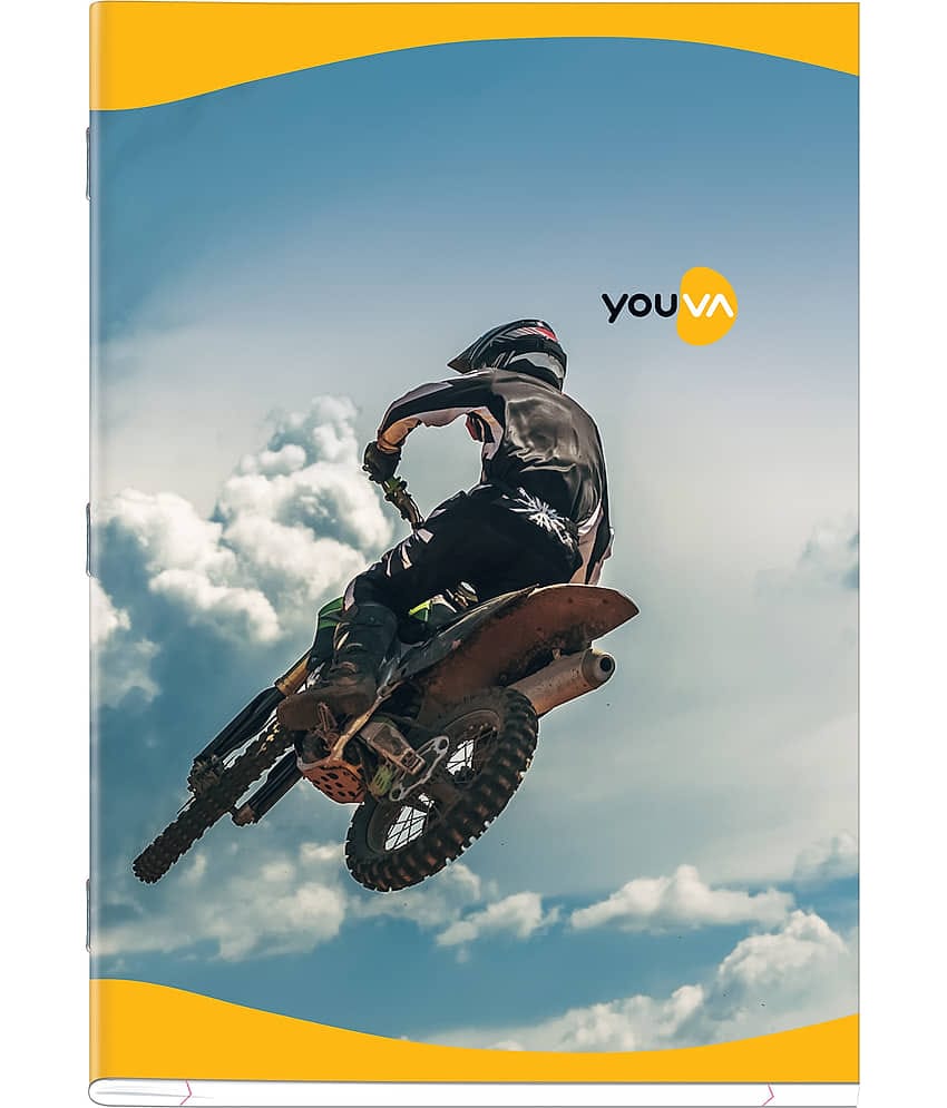 Navneet Youva | Soft Bound Long Notebook | A4 Size 21 cm x 29.7 cm | Unruled | 172 Pages| Pack of 6