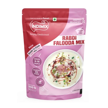 Indimix Ready to Cook Rabdi Faluda Mix - 200g ( Pack of 50 )