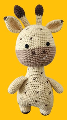 Smiling Giraffe Crochet Stuffed Toy