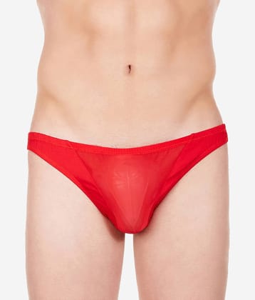 La Intimo Pack of 1 Polyester Briefs For Men's ( Red )