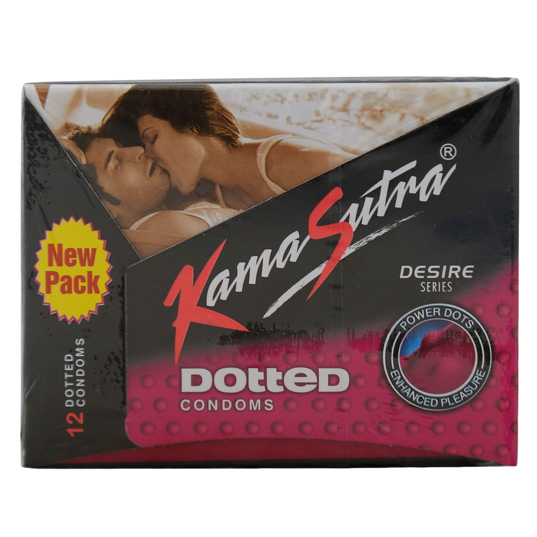 Kamasutra Dotted Condoms - 12 Pieces