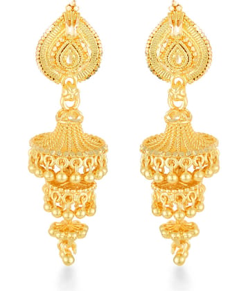 Vighnaharta Traditional, wedding and Party wear Gold Plated alloy jhumki Earring for Women and Girls (VFJ1249ERG)