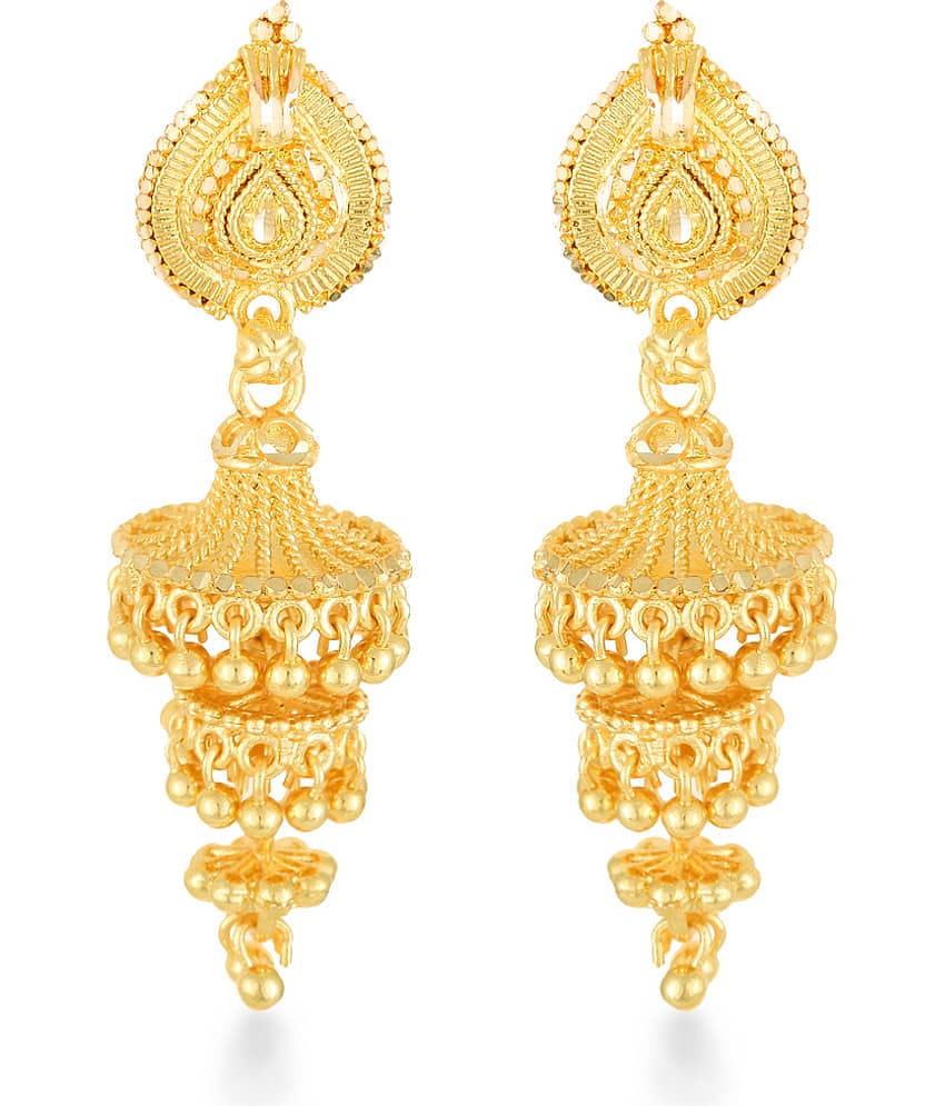 Vighnaharta Traditional, wedding and Party wear Gold Plated alloy jhumki Earring for Women and Girls (VFJ1249ERG)