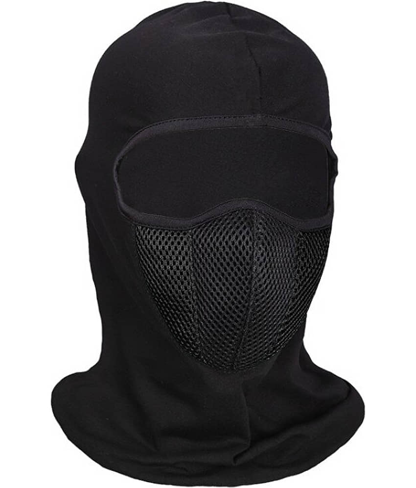 AKSMIT Black Solid Others Bike Face Cover Free