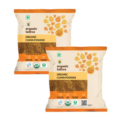 Organic Tattva Organic Cumin Powder - 100g x Pack of 2