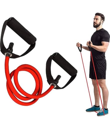 Professional Single Toning Tube Exercise Band Resistance Band Exerciser Cord with Comfort Handles Latex Tube-Home Workout Accessories For Men And Women