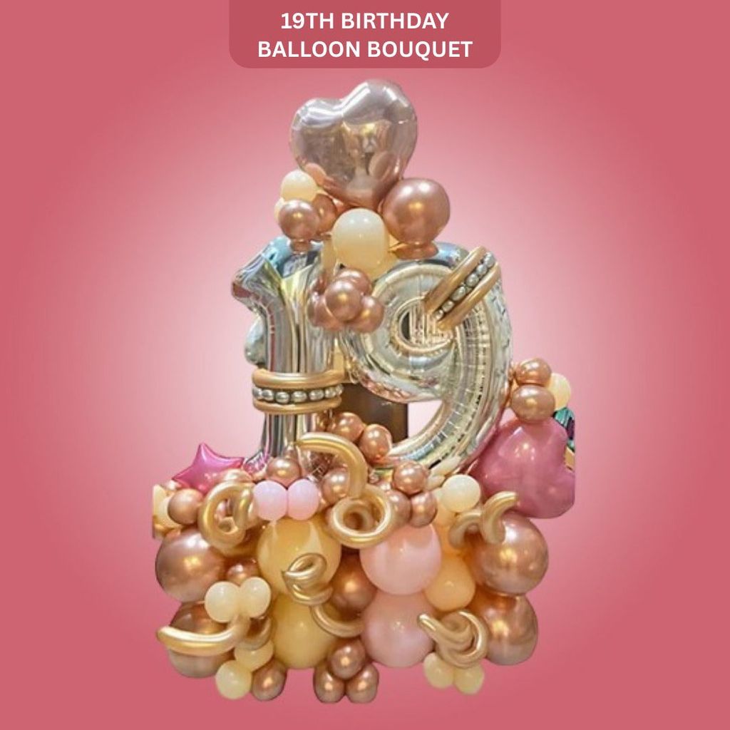 Balloon Bouquet - 19th Birthday - Party and Festive Needs | Buy online on ZillyBuy