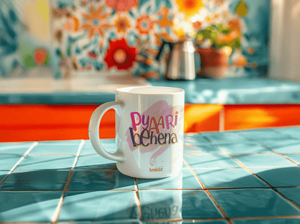Taarak Mehta Ka Ooltah Chashmah|Ceramic Printed White and Black Coffee Mug 325ML Pack of 2