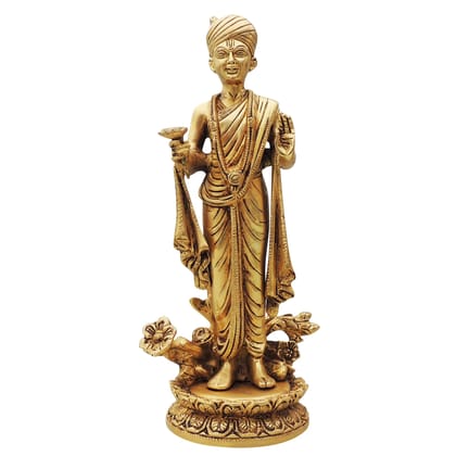 Brass Swaminarayan God Idol | Mandir Pooja Murti, Height : 12 Inch (BSMAS1582 D)