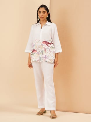 White Balena Zipper Co-Ord Set-XS / XS