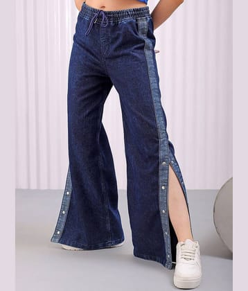 Freehand - Blue Cotton Blend Flared Women's Jeans ( Pack of 1 )