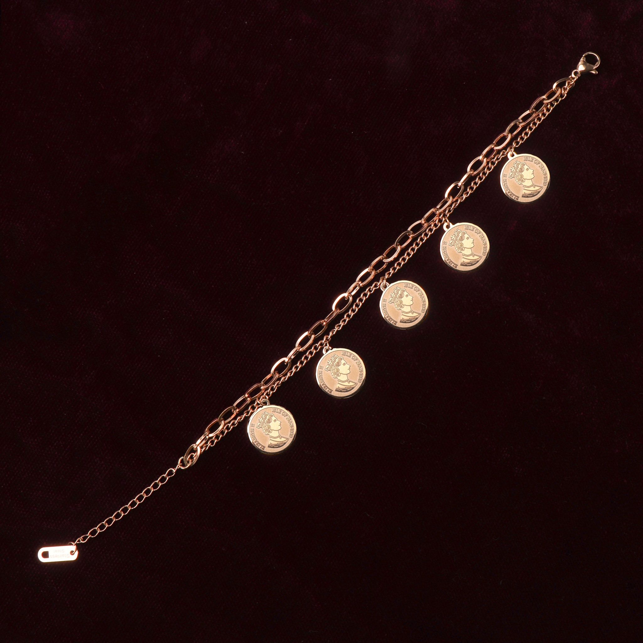 Rosegold Her Highness Chunky Bracelet