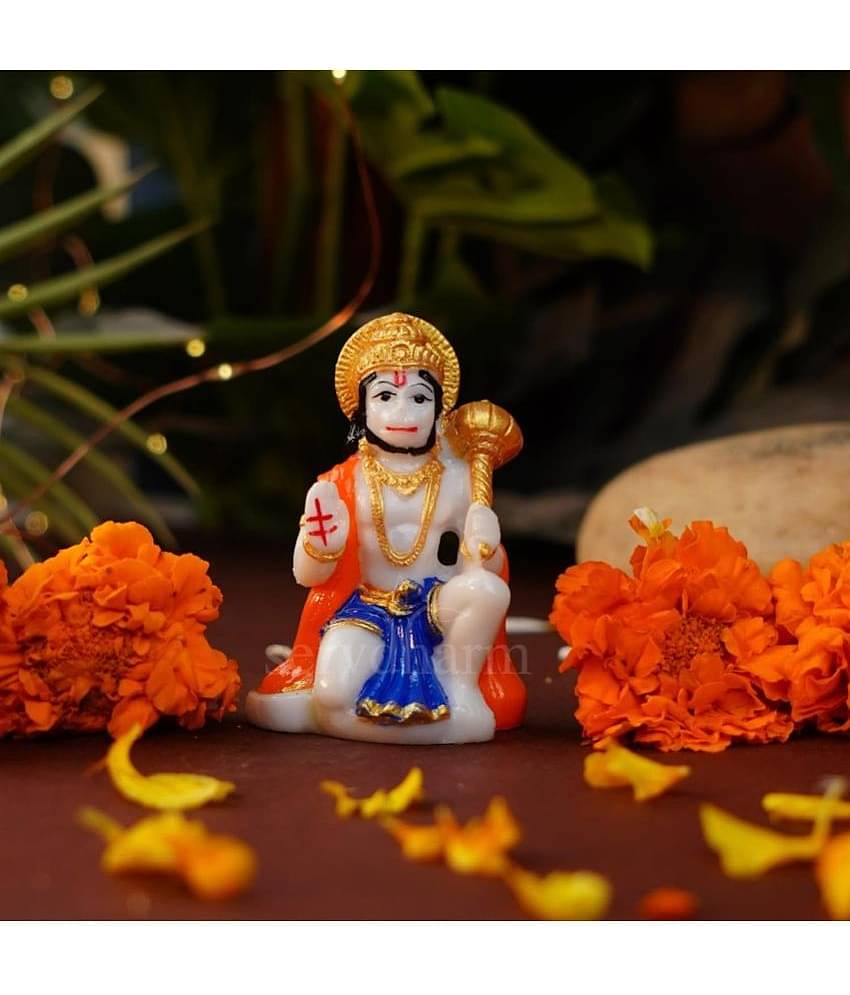 ServDharm Resin Lord Hanuman Idol ( 7 cm )