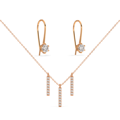 Bella Marie Necklace & Beloved Earrings Set YELLOW GOLD