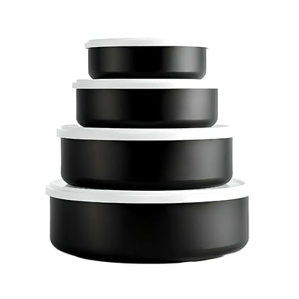 LA'FORTE Stainless Steel Utility Container - 800 ml, 550 ml, 350 ml, 180 ml LA'FORTE Stainless Steel Utility Container - 800 ml, 550 ml, 350 ml, 180 ml - Black