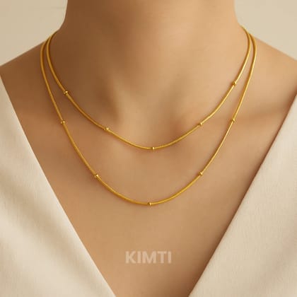 Anti Tarnish Dual Layer Necklace