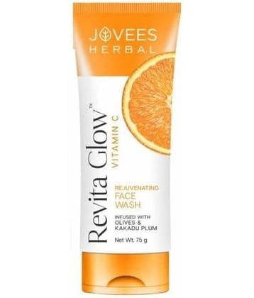 Jovees Herbal Revita Glow Vitamin C Face Wash For Skin Brightening & Hydrates Skin 75g (Pack of 1)