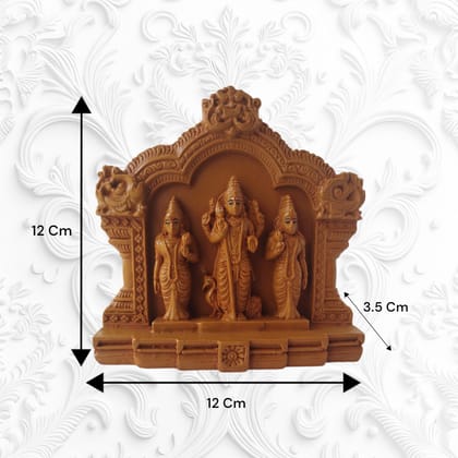 AMS Resin Thiruthani Murugan Idol with Peacock Hindu God Subramanya Swamy Statue with Wives Valli & Deivanai Spiritual Decor for Pooja Room, Home Temple & Devotional Gift 12 cm