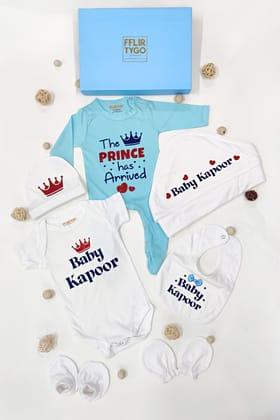 Regal Welcome: Personalized Prince Newborn Baby Gift Set