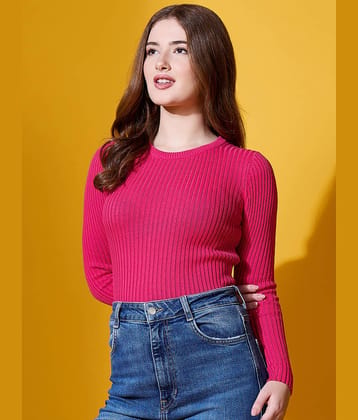 98 Degree North Women Cotton Shirt Collar Pullover ( Pink )