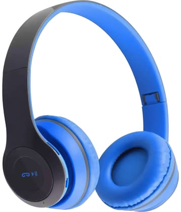 Retailstore Powerfull Bass Over-the-ear Bluetooth Headset with Upto 5h Talktime Deep Bass - Blue
