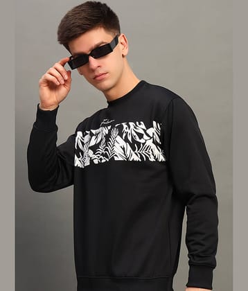 stelvin Cotton Blend Round Neck Men's Sweatshirt - Black ( Pack of 1 )