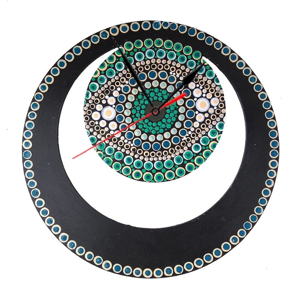 Dot Mandala on Moon Clock DIY Kit by Penkraft
