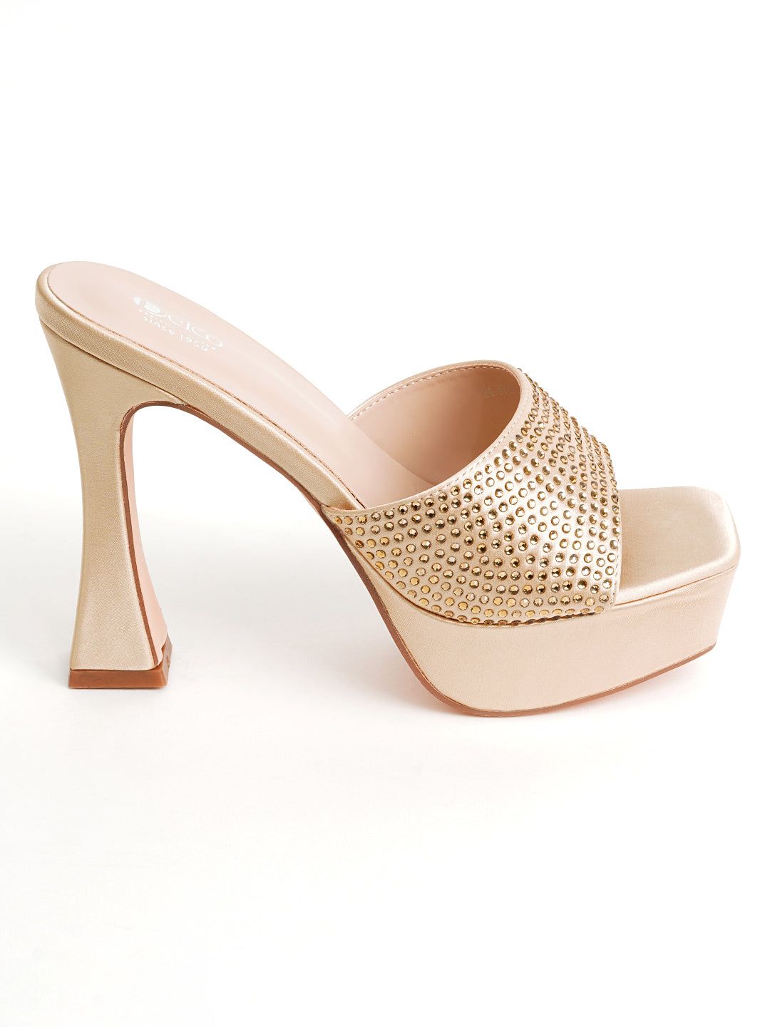 Delco Luxe Block Heels-35 / Gold