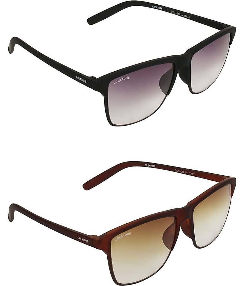 Creature - Multicolor Square Sunglasses ( Pack of 2 )