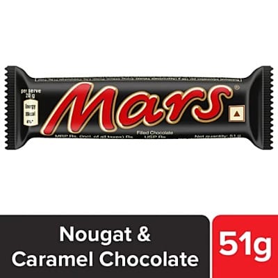 Mars Premium Chocolate Bar, Rich Fusion Of Light Nougat & Smooth Caramel, 51 g