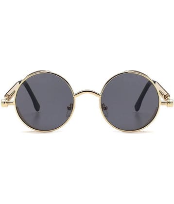 Kanny Devis - Gold Round Sunglasses ( Pack of 1 )