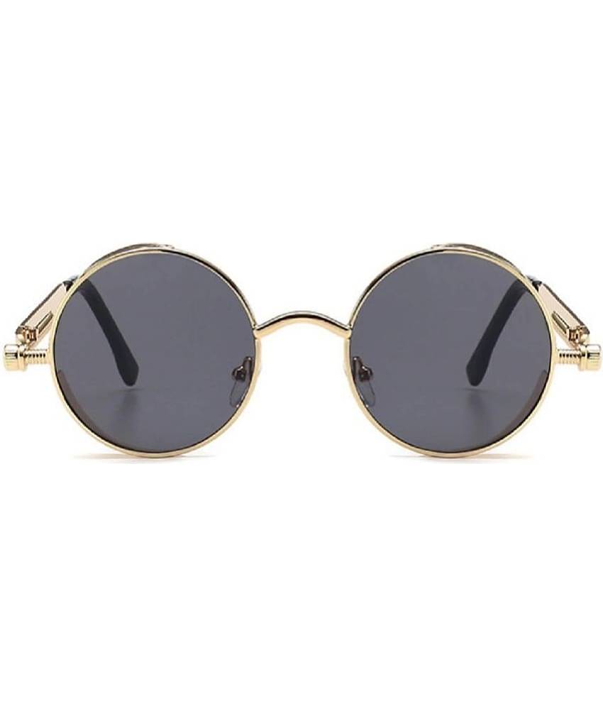 Kanny Devis - Gold Round Sunglasses ( Pack of 1 )
