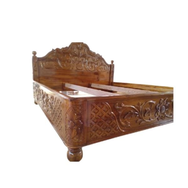 Teakwood Engineered Wood King Bed