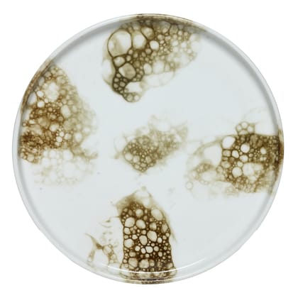 Tablejoy Edged Dinner Plate Set Of 4, Olive Poreclain Round Plate For Dining Table, Home, Restaurant & Gifting, Microwave And Diswasher Safe, Aesthetic Design, Light Weight And Durable, Spill Proof