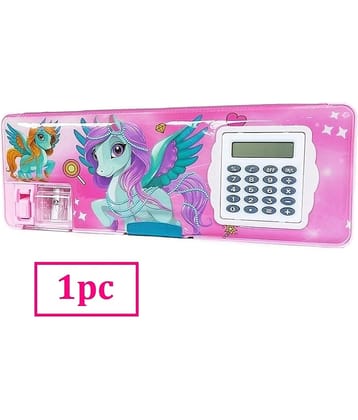 Multipurpose Pencil Box Compass Box with Calculator & Dual Sharpner