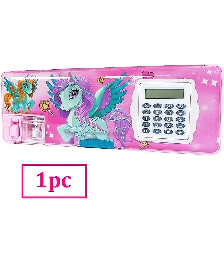 Multipurpose Pencil Box Compass Box with Calculator & Dual Sharpner
