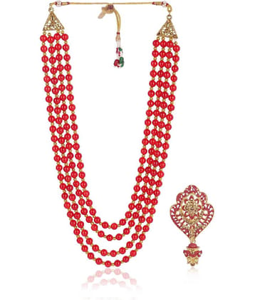 Wedding Groom Mala & Brooch Set for Men