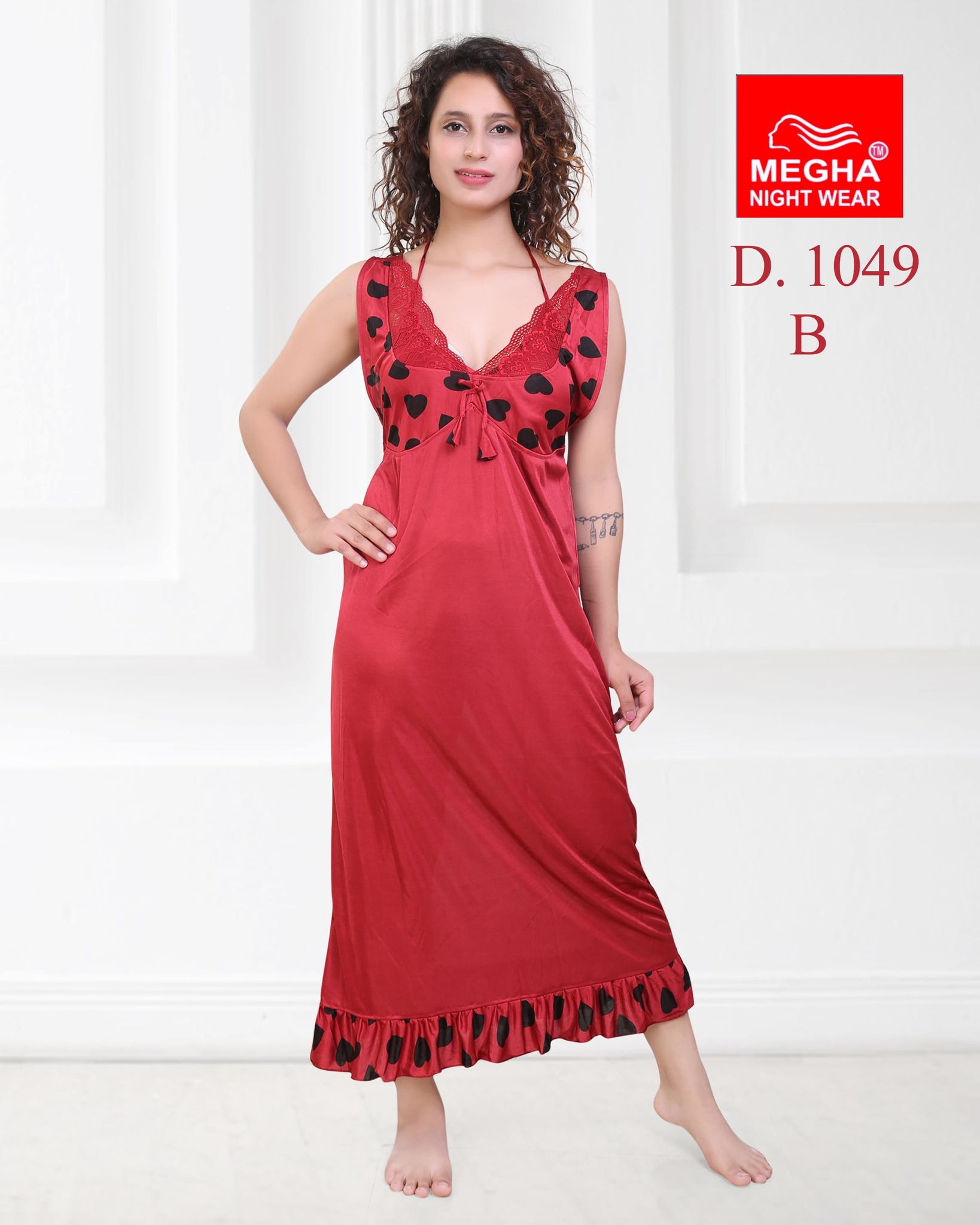 Satin Plain Bedroom Nighty