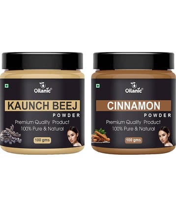 Oilanic 100% Pure Kaunch Beej Powder & Cinnamon Powder For Skin Hair Mask 200 g Pack of 2