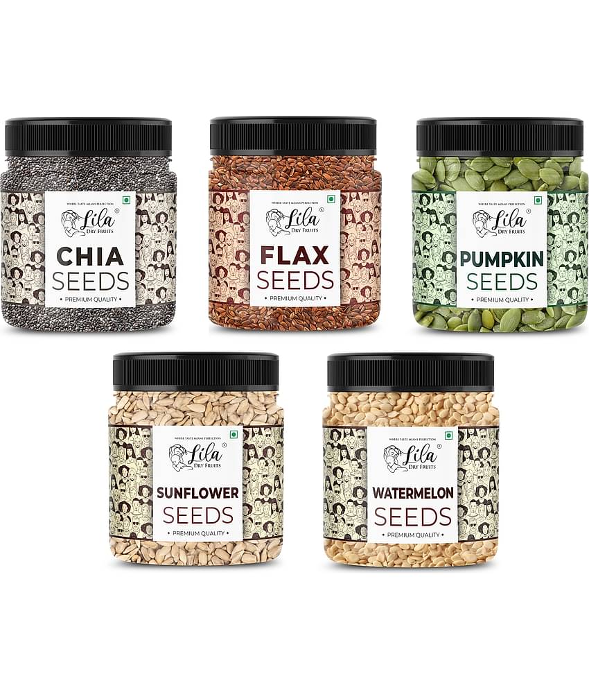LILA DRY FRUITS 5 Superseed Combo 1250g Pack Chia, Flax, Pumpkin, Sunflower & Watermelon
