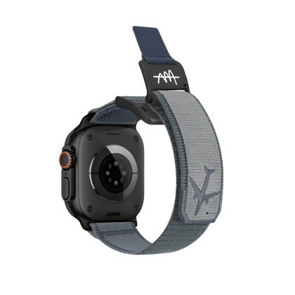 Premium Wild Trail Magnetic Buckle Nylon Band By iSerieshub For Apple Watch-49 - 46 - 45 - 44MM / Blue B