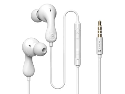 Portronics Conch Kappa 3.5mm Wired Earphone, 14.2mm Dynamic Driver, In Line HD Mic, TPE Anti Tangle Material