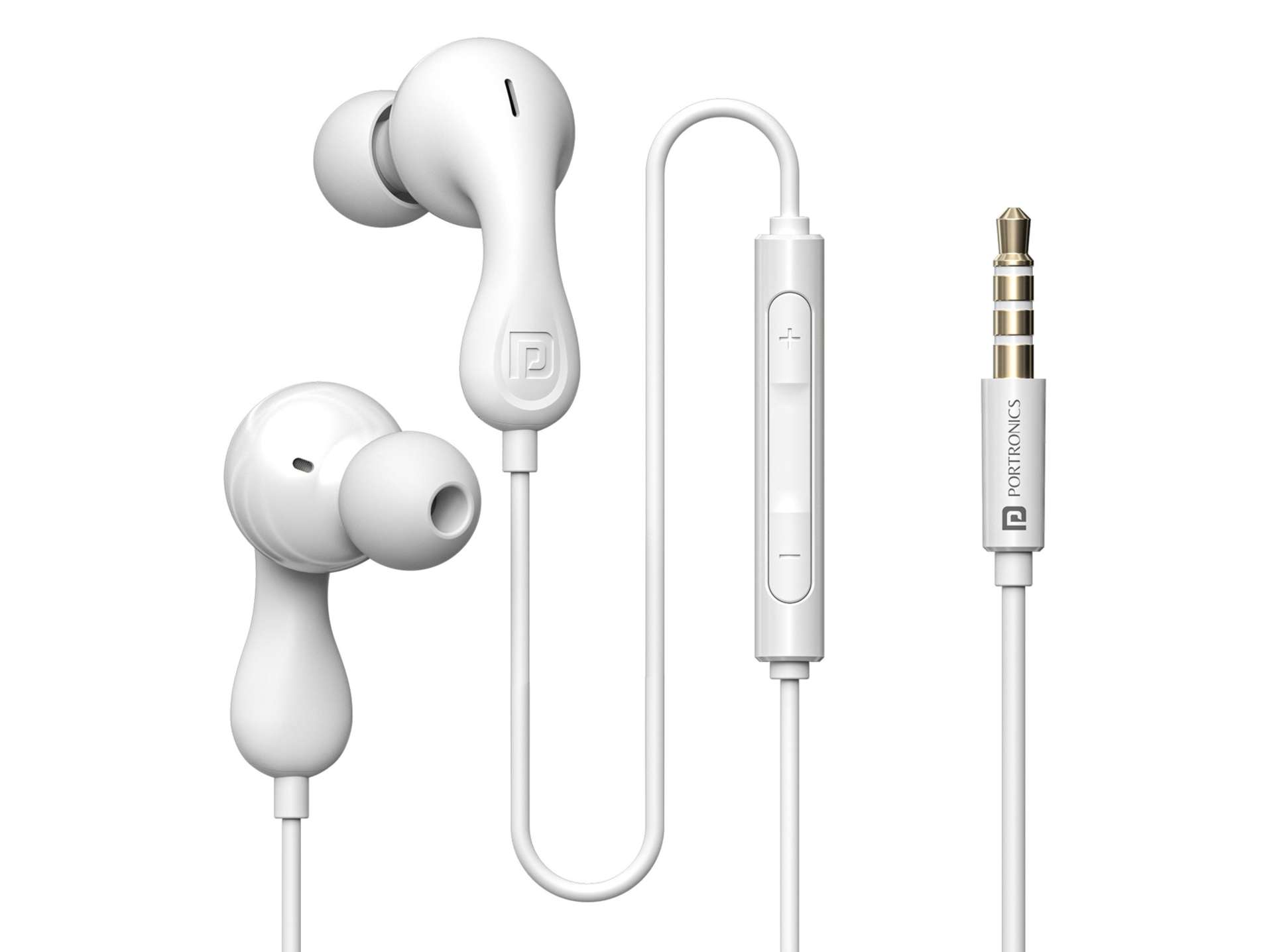 Portronics Conch Kappa 3.5mm Wired Earphone, 14.2mm Dynamic Driver, In Line HD Mic, TPE Anti Tangle Material