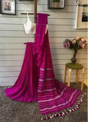 Summer Collection. Khadi  Khesh  Saree. With Blouse Piece Running .... Fabric-Khadi Cotton by Cotton. Soft and Comfortable Quality.
