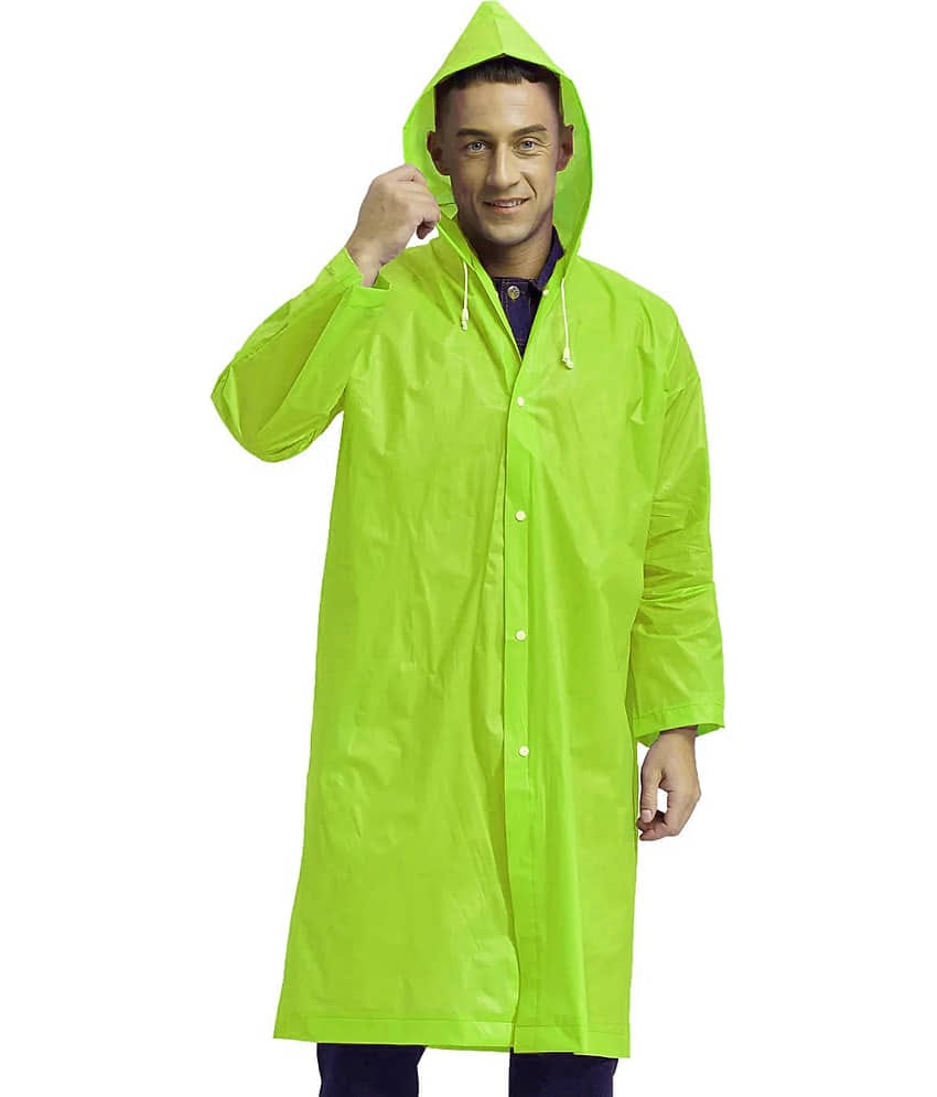 Infispace Green PVC Men's Raincoat ( Pack of 1 )