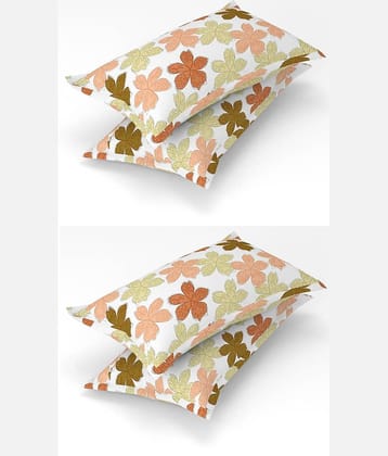 gharsaaz - Pack of 4 Poly Cotton Abstract Printed Standard Size Pillow Cover ( 68.58 cm(27) x 43.18 cm(17) ) - Multi