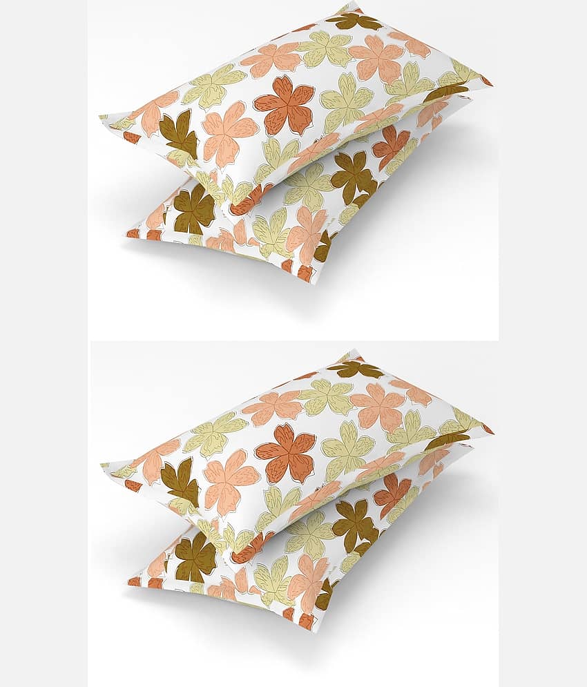 gharsaaz - Pack of 4 Poly Cotton Abstract Printed Standard Size Pillow Cover ( 68.58 cm(27) x 43.18 cm(17) ) - Multi